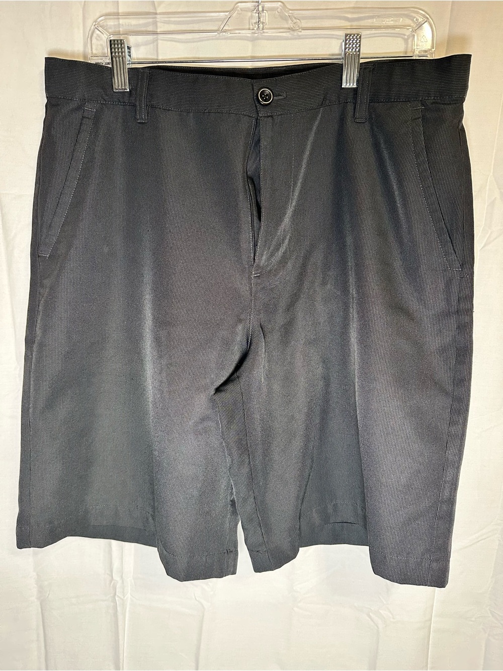 Izod Black Flat-Front Men's Shorts